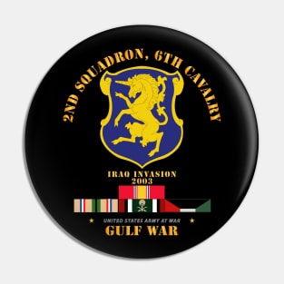 2nd Sqdrn - 6th Cav Gulf War w SVC Pin