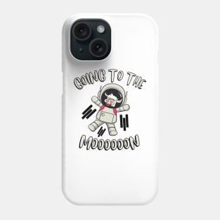 Cow is going to the moon Phone Case