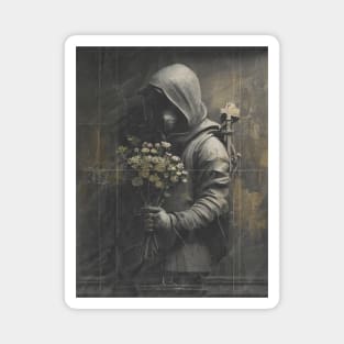 Flowers Banksy Style Magnet