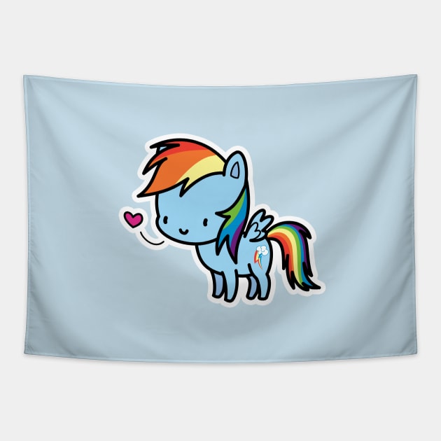 Rainbow Dash chibi Tapestry by Drawirm