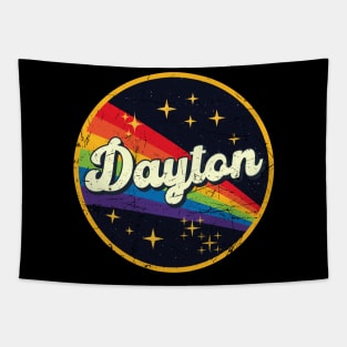 Dayton // Rainbow In Space Vintage Grunge-Style Tapestry