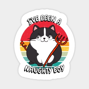 Cute fat Cat is a naughty boy Magnet