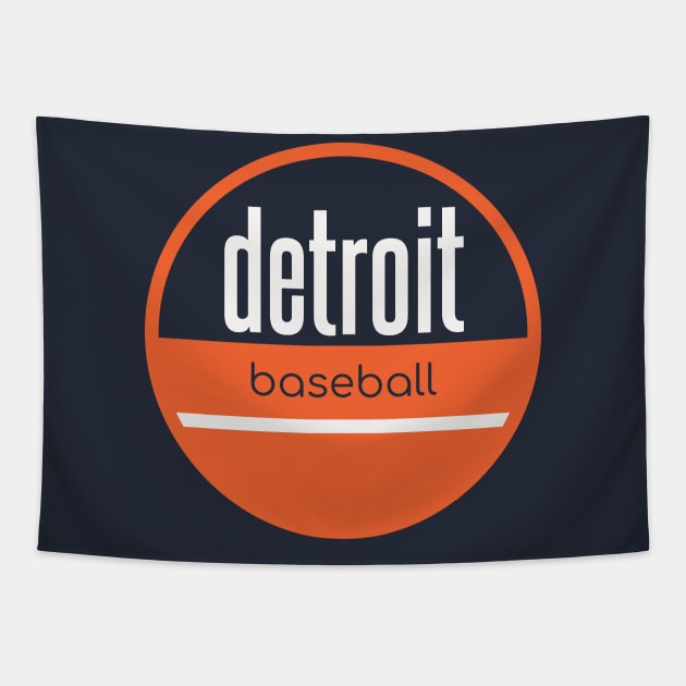 Detroit baseball Tapestry by BVHstudio