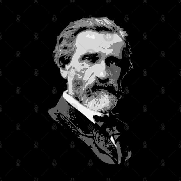 Giuseppe Verdi Black and White by Nerd_art