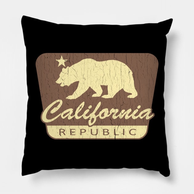 California Republic (vintage park style) Pillow by robotface