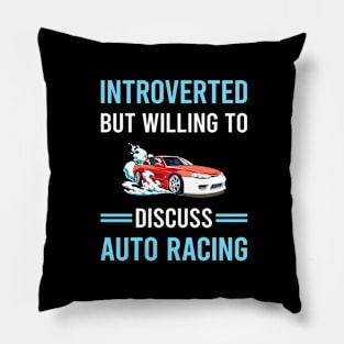 Introverted Auto Racing Automotive Autosport Pillow