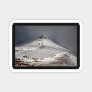 A snowy Corn Du in the Brecon Beacons National Park Magnet