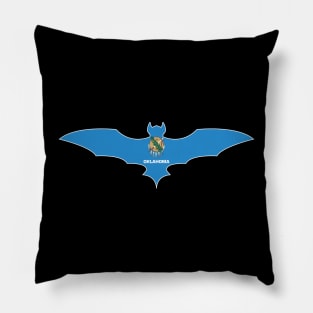 Oklahoma Bat Flag Pillow