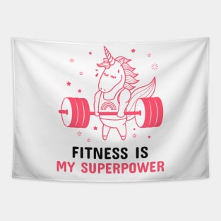 Fitness is My Superpower Tapestry