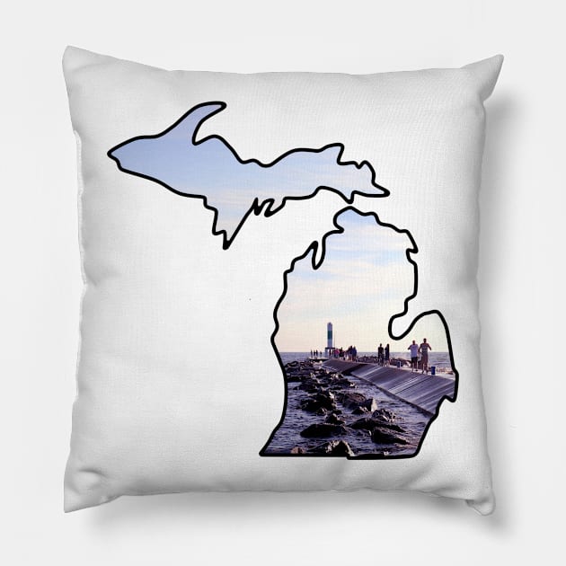 Michigan Pier Pillow by MissOstrich