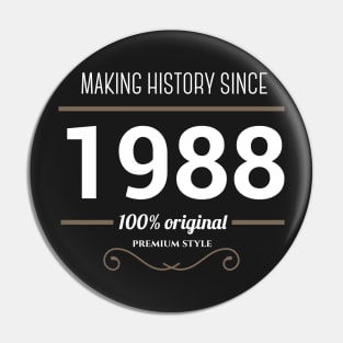 Making history since 1988 Pin