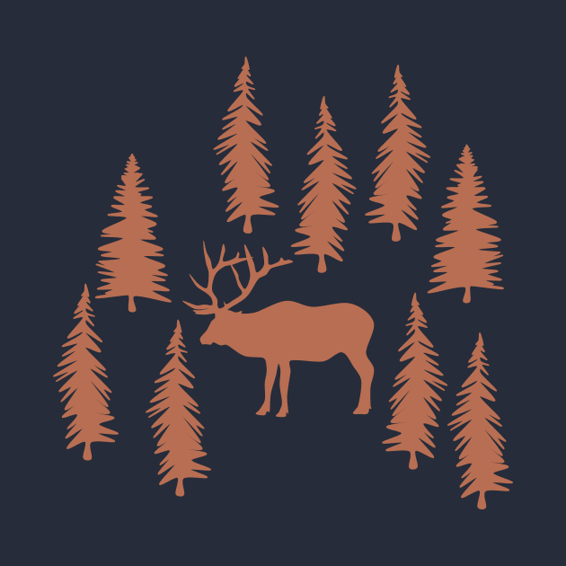 Elk In Forest (Spirit) by Cascade Patterns