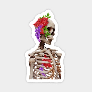 Skeleton with flowers Magnet