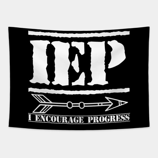 special education teacher shirt cheetah, iep i encourage progress Tapestry by Johner_Clerk_Design