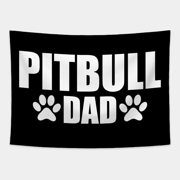 Pitbull Dad Tapestry by KC Happy Shop