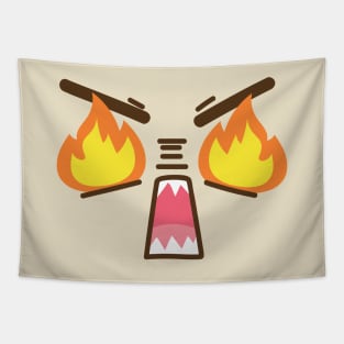 Raging Cute Face Tapestry