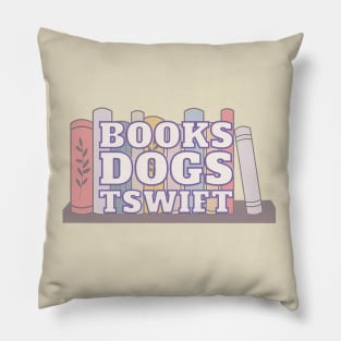 Books Dogs TSwift Pillow