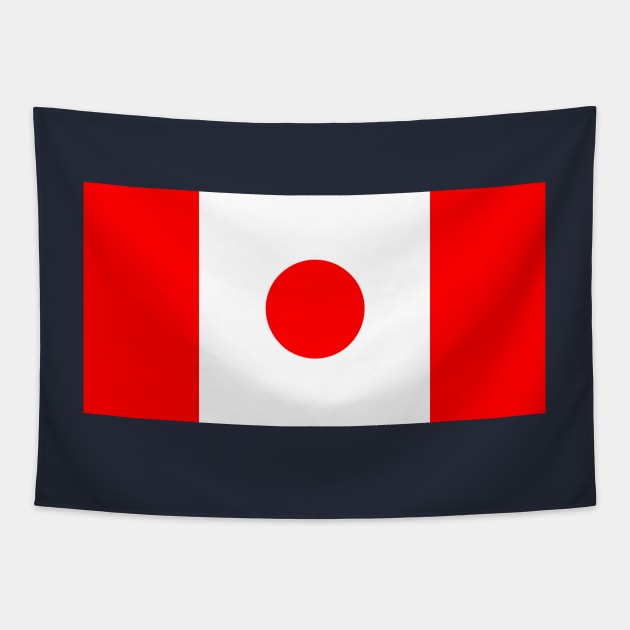 Canada - Japan Flag Mashup Tapestry by phneep