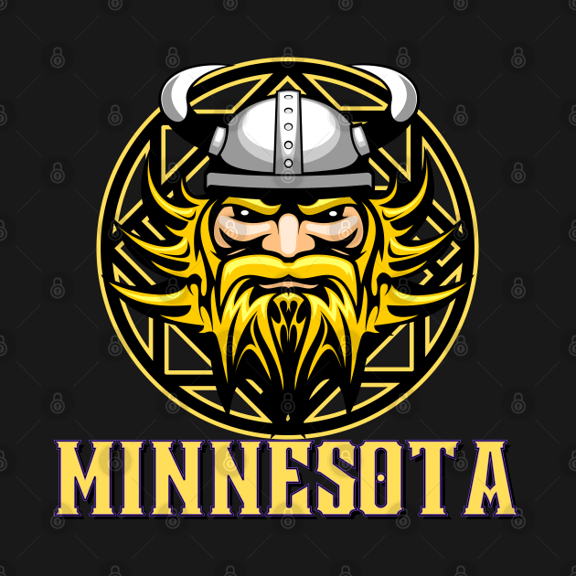 Minnesota Football NFL - Beserker Viking by J_Joseph_Designs