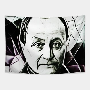 Auguste Comte Black and White Portrait | Auguste Comte Artwork 3 Tapestry