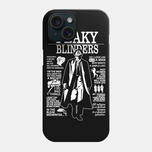 Tommy Shelby Quotes. Peaky Blinders. Phone Case by KsuAnn