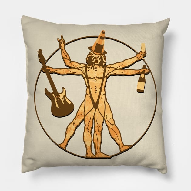 Party vitruvian man Pillow by VinagreShop