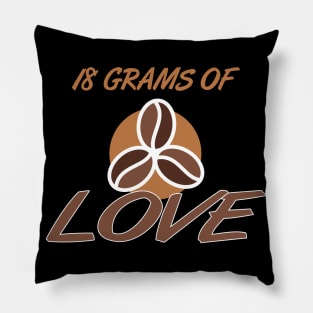 18 Grams Of Love Espresso Coffee Portafilter Pillow