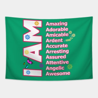 I Am AMAZING! - Self love Motivation Tapestry