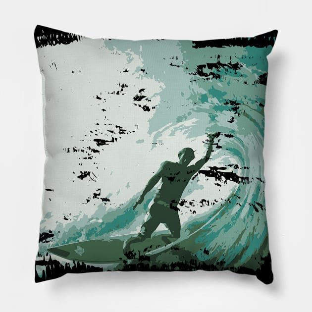 Texas Style Lone Surfer Pillow by CamcoGraphics