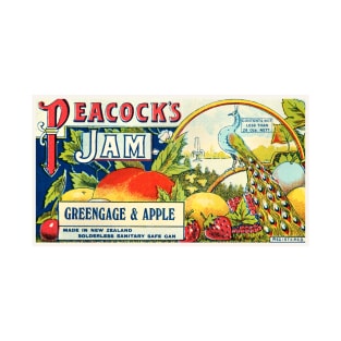 Label for Peacock's greengage and apple jam T-Shirt