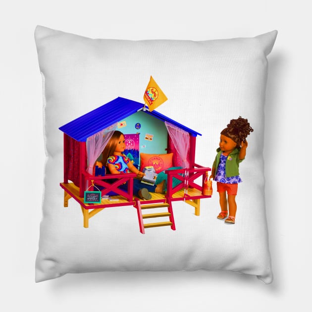 Americans Girl Pillow by Ronicup