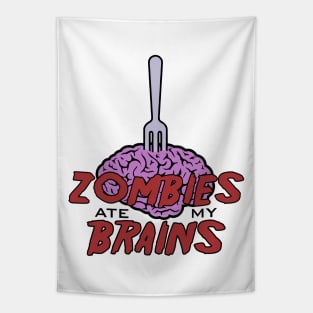 Zombies Ate My Brains Tapestry