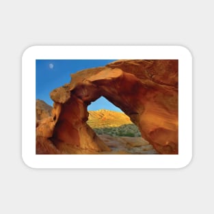 Arch Rock And Moon Valley Of Fire State Park Magnet