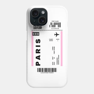 Paris Boarding Pass France Destination Ticket Phone Case