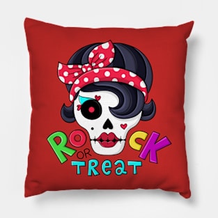 Catrina rock or treat Pillow