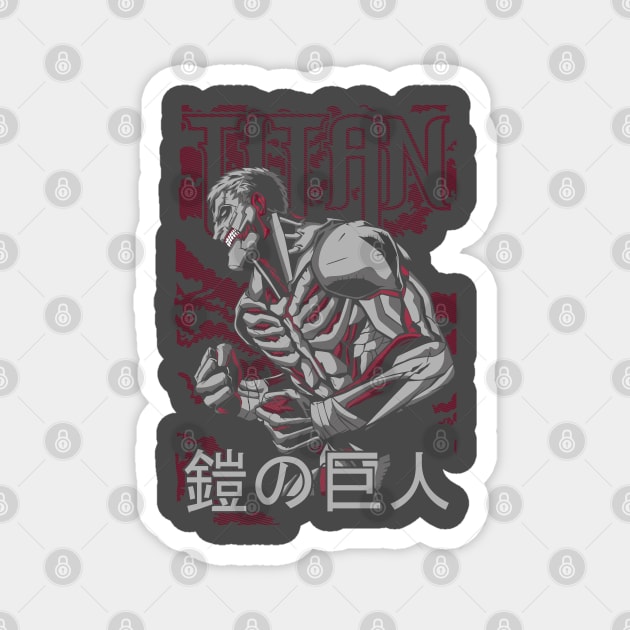 Reiner Braun Armored Titan Anime Artwork Magnet by Otaku Vibes