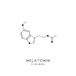 Melatonin Molecular Structure - White T-Shirt