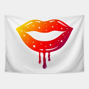 Dripping Lips Star Sparkle Tapestry