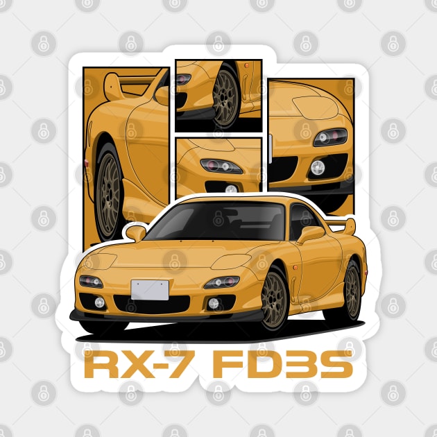 Mazda RX-7 FD3S Magnet by squealtires