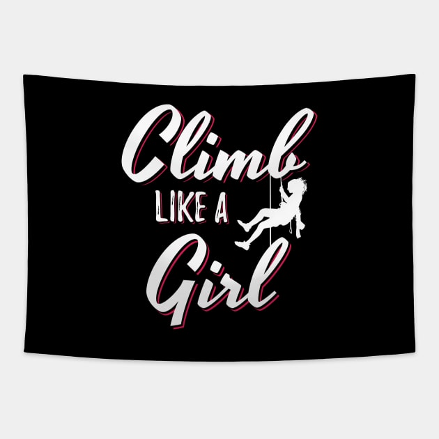 Climb Like A Girl Tapestry by Dolde08