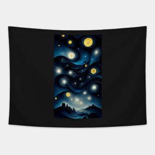 The starry night Modern Art Tapestry