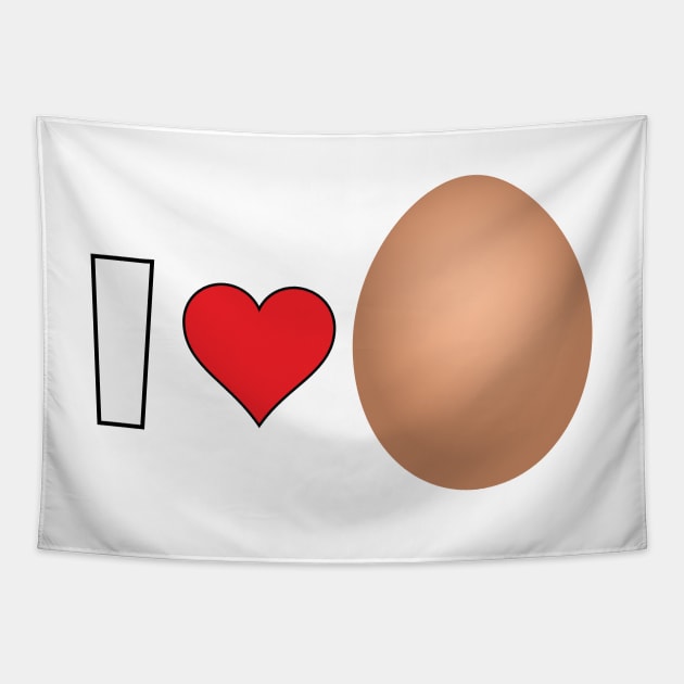 I Love Egg Tapestry by BokeeLee