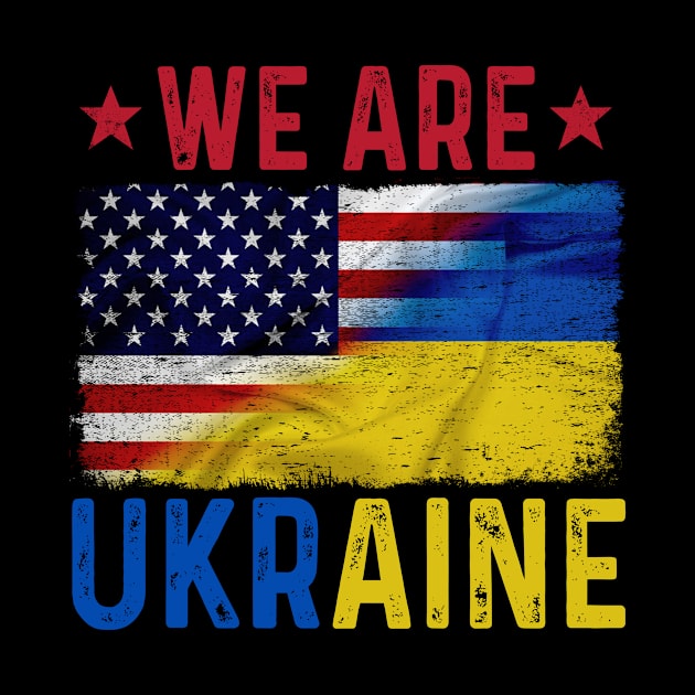 We Are Ukraine USA American Ukrainian Flag America Roots by carasantos