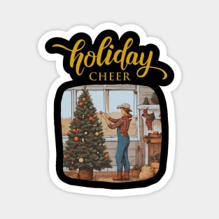 Rustic Christmas Spirit Magnet