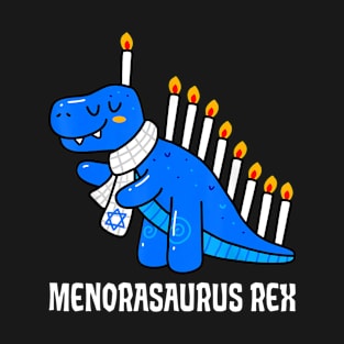 Hanukkah Dinosaur Menorasaurus T-Shirt