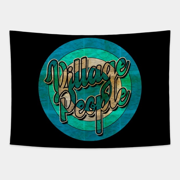 Retro Village People Tapestry by Electric Tone