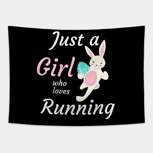 Just a girl who loves running and bunnies Tapestry