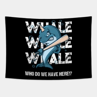 Baseball Whales T-Shirt - Funny Whale Pun Joke Quote Tapestry