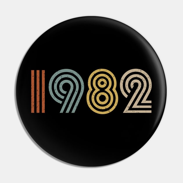 1982 Birth Year Retro Style Pin by Elsie Bee Designs