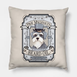 Professor McSchnauzy's Miracle Beard Oil Fun Satire Pillow